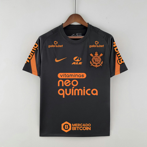 all sponsors pre-match training all sponsors maglia corinthians paulista nero 2022-2023 uomo