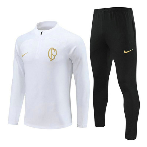 bianco tuta con mezza zip corinthians paulista 2023-2024 uomo