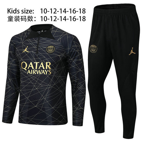 completo giacca sportiva paris saint germain oro nero 2022-2023 oro nero bambino