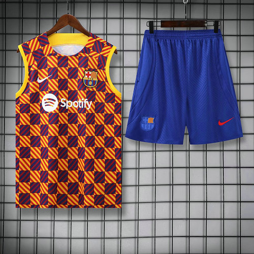 completo vests calcio barcellona a poco prezzo 2023 griglia di colore uomo