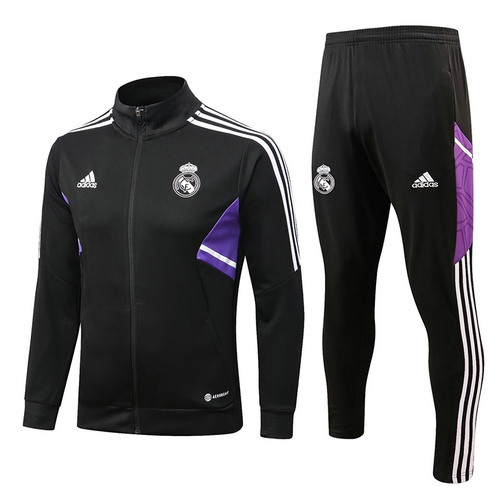 giacca sportiva con zip real madrid nero 2022-2023 uomo