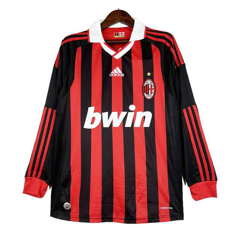 manica lunga maglia ac milan prima 2009-2010 uomo