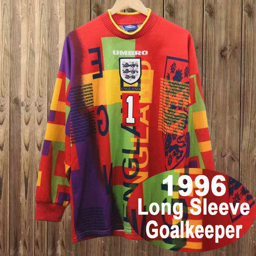 manica lunga maglia inghilterra portiere 1996 uomo