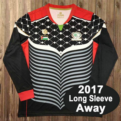 manica lunga maglia palestine seconda 2017-2018 uomo