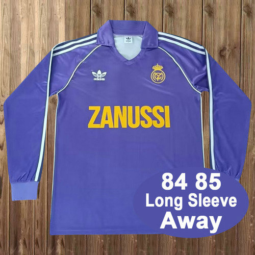 manica lunga maglia real madrid seconda 1984-1985 uomo