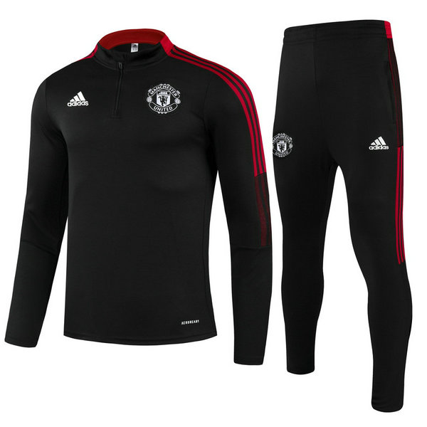 moda tuta sportiva manchester united completo 2021 22 nero bambino