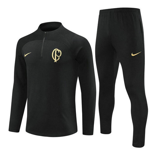 nero tuta con mezza zip corinthians paulista 2023-2024 uomo