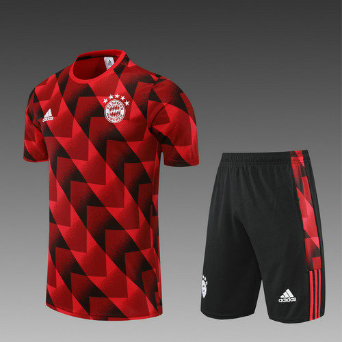 pantaloncini + maniche corte bayern munich 2022-2023 rosso nero uomo