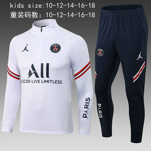 poco prezzo giacca sportiva con mezza zip paris saint germain 2022-2023 bianco bambino