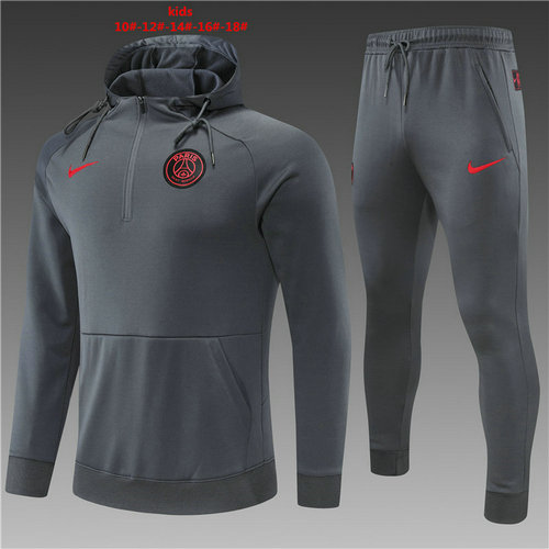 poco prezzo giacca sportiva con mezza zip paris saint germain 2022-2023 grigio bambino
