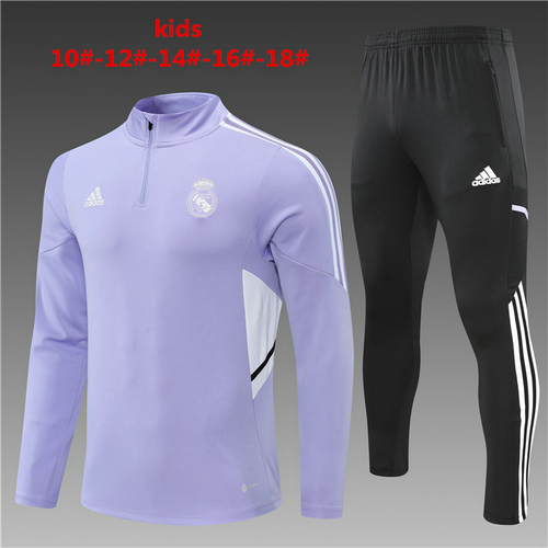 poco prezzo tuta sportiva scollo alto mezza cerniera real madrid viola 2022-2023 bambino