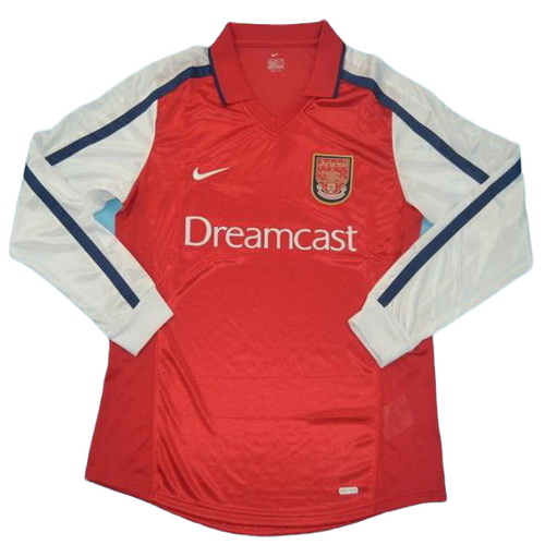 prima maglia arsenal manica lunga 2000 rosso uomo