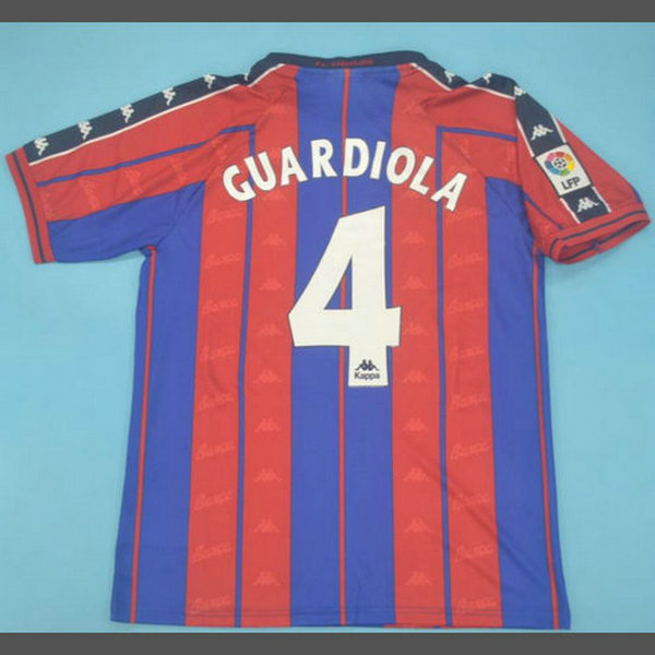 prima maglia cuardiola 4 barcellona 1997-1998 rosso uomo