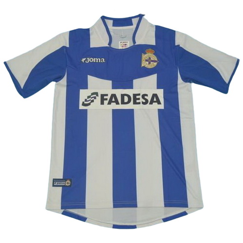prima maglia deportivo la coruña fadesa 2003-2004 blu bianco uomo