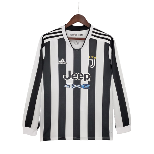 prima maglia juventus manica lunga 2021 2022 nero bianco uomo