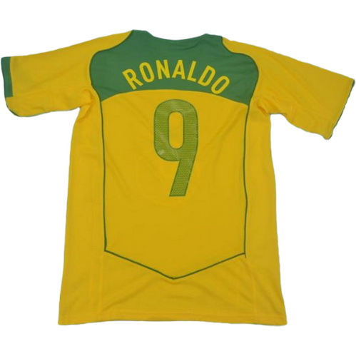 prima maglia ronaldo 9 brasile 2004 giallo uomo