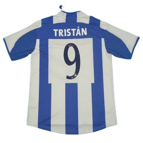 prima maglia tristan 9 deportivo la coruña 2003-2004 blu bianco uomo