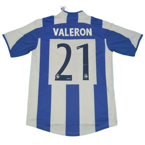 prima maglia valeron 21 deportivo la coruña 2003-2004 blu bianco uomo