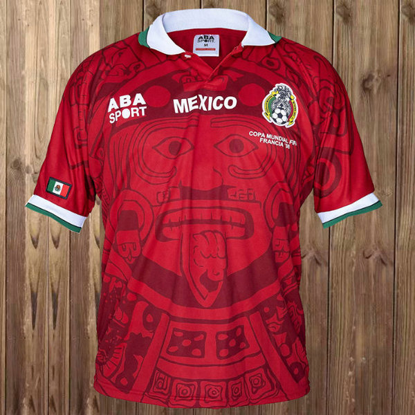 seconda maglia messico 1998 rosso uomo