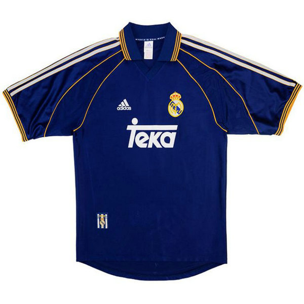 seconda maglia real madrid 1998-1999 blu uomo