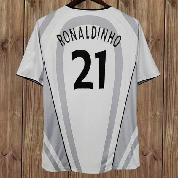 seconda maglia ronaldinho 21 psg 2001-2002 grigio uomo