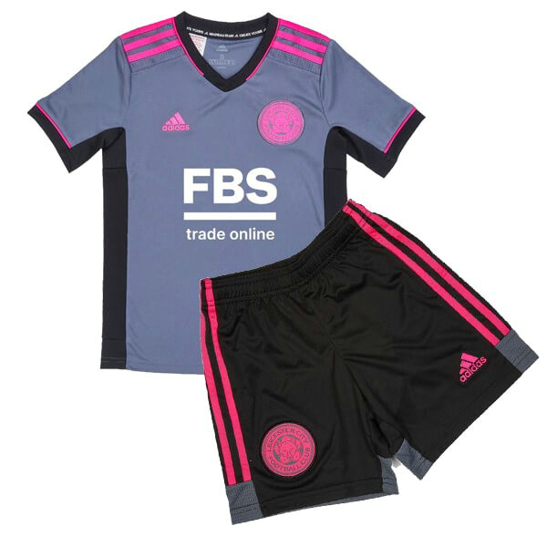 terza maglia leicester city 2021 2022 grigio bambino