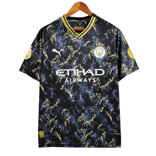thailandia maglia manchester city speciale 2023-2024 nero uomo