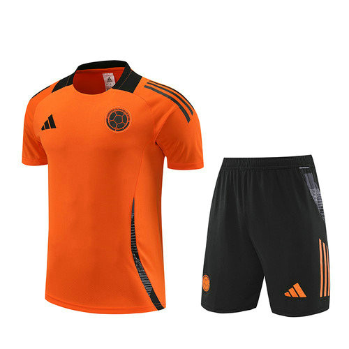 training maglie calcio colombia completo 2024-2025 arancia uomo