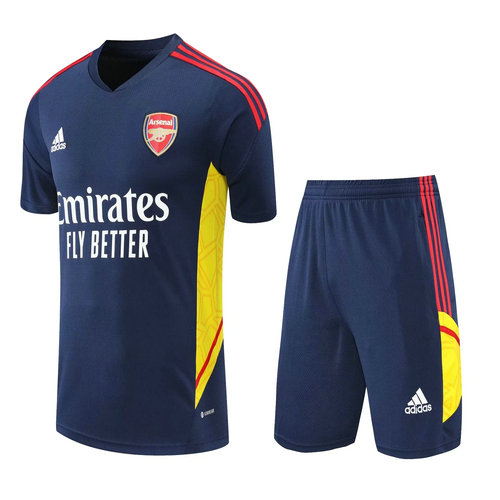 training pantaloncini + maniche corte arsenal blu reale 2022-2023 uomo