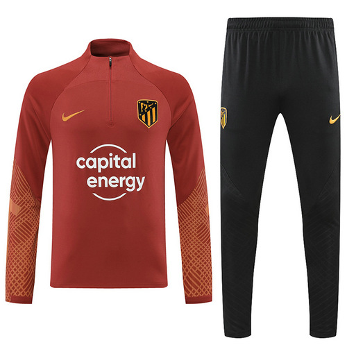 tuta sportiva con mezza cerniera atlético madrid vino rosso 2022-2023 uomo