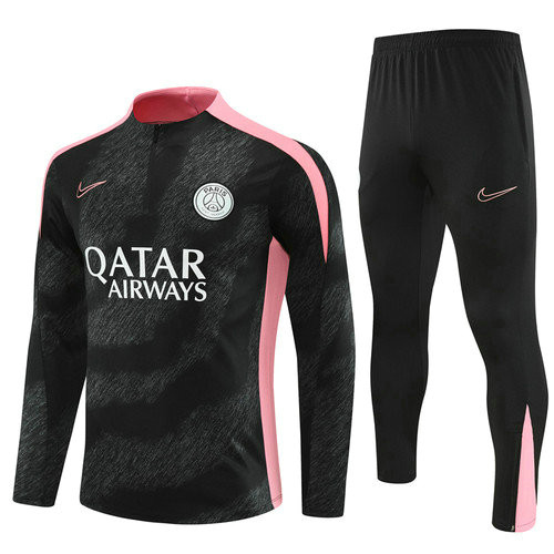 tuta sportiva mezza cerniera paris saint germain completo 2024-2025 oro nero uomo