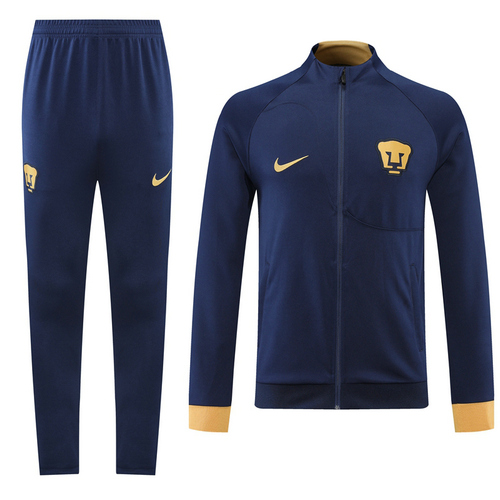 tuta sportiva scollo alto con zip intera pumas unam blu reale 2022-2023 uomo