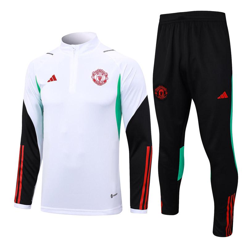 tute calcio 20231156 a poco prezzo manchester united 2023-2024 nero bianco uomo
