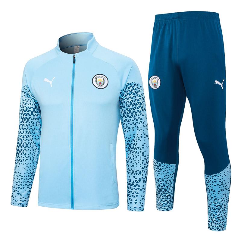 tute calcio 20231200 a poco prezzo manchester city 2023-2024 blu uomo
